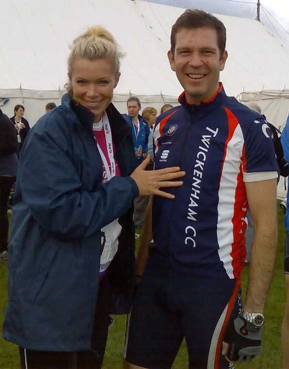 Jason Harris with Nell McAndrew (Guess which one Jason is....)